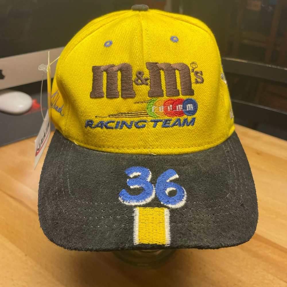 M&M's Racing Team Yellow and Black Cap Ken Schrader